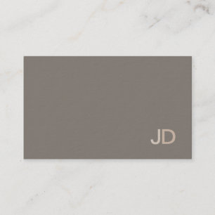 Modern Professional Elegant Monogram Plain Trendy Visitekaartje