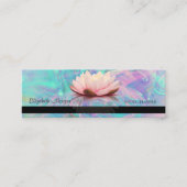 Modern Professional Elegant Opal, Stripe Lotus Mini Visitekaartje (Voorkant)