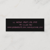 Modern Professional Elegant Opal, Stripe Lotus Mini Visitekaartje (Achterkant)