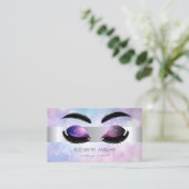 Modern Professional Glitter Lashes Makeup Visitekaartje (Staand voorkant)