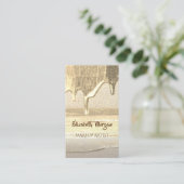 Modern Professional, Gold Confetti, druppels Visitekaartje (Staand voorkant)