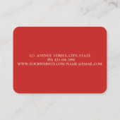 Modern Professional, Gold Glittery Diamonds, rood Visitekaartje (Achterkant)