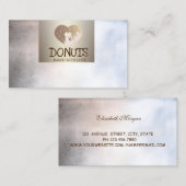 Modern Professional, Mettalic, Donuts, Bakery Visitekaartje (Voorkant / Achterkant)
