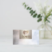 Modern Professional, Mettalic, Donuts, Bakery Visitekaartje (Staand voorkant)