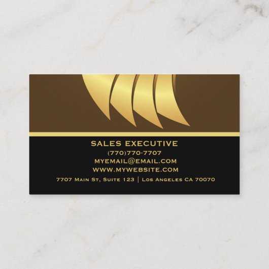 Modern Professional Minimalist Executive Generic B Visitekaartje (Achterkant)