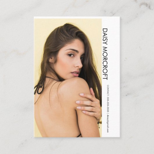 Modern Professional Model Actor Photo comp Card Visitekaartje (Voorkant)