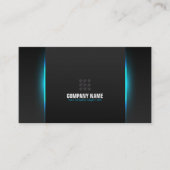 Modern Professional Neon Light Blue Visitekaartje (Voorkant)