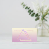 Modern Professional Ombre Geometric Visitekaartje (Staand voorkant)