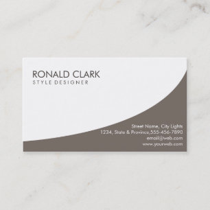 Modern Professional Plain Dark Brown Automotive Visitekaartje