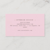 Modern Professional Simple Monogram Visitekaartje (Achterkant)