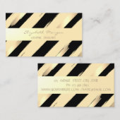 Modern Professional stijlvol, Stripes, Faux Gold Visitekaartje (Voorkant / Achterkant)