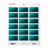 Modern Professional Turquoise-kaarsenlabel Etiket (Full Sheet)