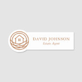 Modern Professional Warm Real Estate Agent Naamplaatje (Voorkant)