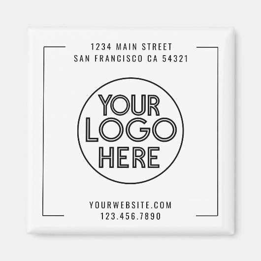 Modern professioneel bedrijf aangepaste Logo Magneet (Voorkant)