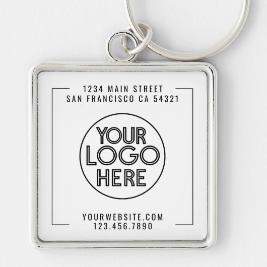 Modern professioneel bedrijf aangepaste Logo Sleutelhanger (Voorkant)