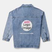 Modern Professioneel Bedrijf Chic Denim Jacket (Achterkant)