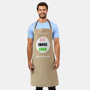 Modern Professioneel bewerkbaar Bedrijf Logo Tan Schort