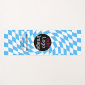 Modern Professioneel Chic Checker Bord Blue Custom Yogamat (Voorkant (horizontaal))