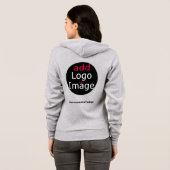Modern Professioneel Chic Custom Branding Bord Gri Hoodie (Achterkant volledig)