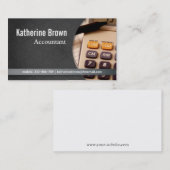 Modern, Professioneel, Damask, Accountant Visitekaartje (Voorkant / Achterkant)