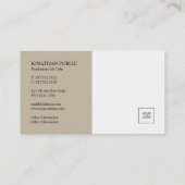 Modern Professioneel Elegant Creative Plain Logo Visitekaartje (Achterkant)