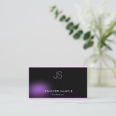 Modern professioneel elegant monogram luxueus visitekaartje (Staand voorkant)
