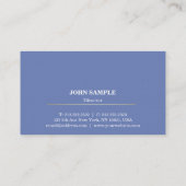 Modern Professioneel Elegant Ontwerp Blauw Goud Visitekaartje (Achterkant)