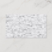 Modern Professioneel elegant Plain White Mozaïek Visitekaartje (Achterkant)