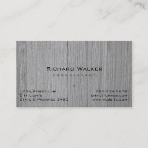 Modern Professioneel elegant Zwart Hout Eenvoudig Visitekaartje