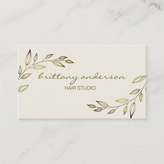 Modern professioneel Floral Logo ontwerp Visitekaartje (Voorkant)