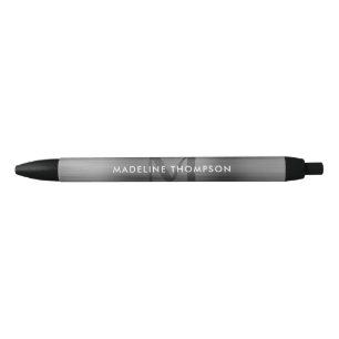 Modern professioneel geborsteld metallisch grijs m zwarte inkt pen