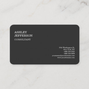 Modern professioneel grijs trendy minimalistisch e visitekaartje