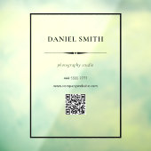 Modern Professioneel Kantoor Zwart Lijst met QRcod Raamsticker (Vel 3)