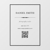 Modern Professioneel Kantoor Zwart Lijst met QRcod Raamsticker (Vel)