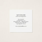 Modern professioneel kobalt Blue Vierkante Visitekaartjes (Achterkant)