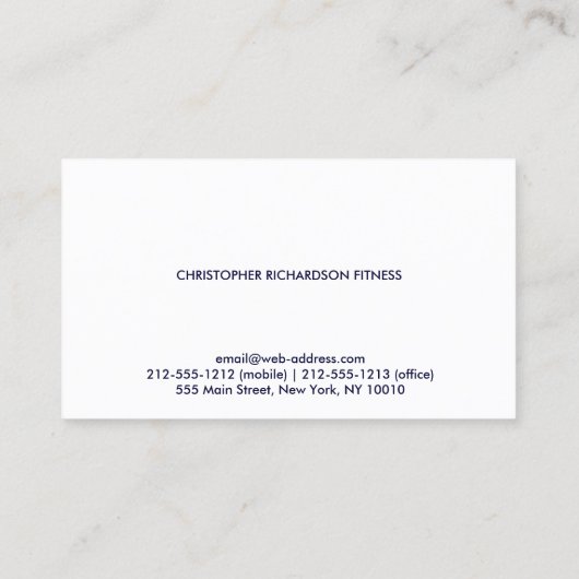 MODERN PROFESSIONEEL Marine Blauw Visitekaartje (Achterkant)