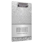 Modern professioneel metallic zilver klembord (Rechts)