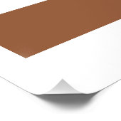 Modern Professioneel Minimaal Design | Bruin & Wit Perfect Poster (Hoek)