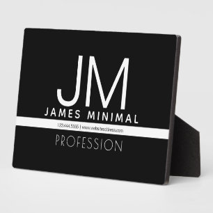 Modern Professioneel Minimaal Design Zwart & Wit Fotoplaat