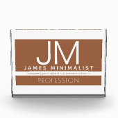 Modern professioneel minimaal ontwerp | Bruin & Wi Fotoblokken (Voorkant)