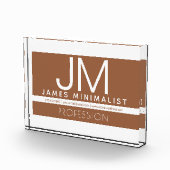 Modern professioneel minimaal ontwerp | Bruin & Wi Fotoblokken (Rechts)
