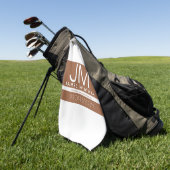 Modern professioneel minimaal ontwerp | Bruin & Wi Golfhanddoek (Groen)