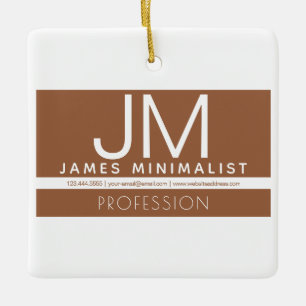 Modern professioneel minimaal ontwerp Bruin & Wi Keramisch Ornament