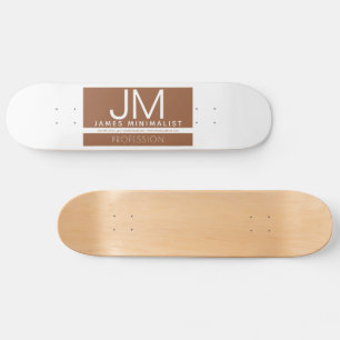 Modern professioneel minimaal ontwerp   Bruin & Wi Skateboard
