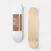 Modern professioneel minimaal ontwerp | Bruin & Wi Skateboard (Voorkant)