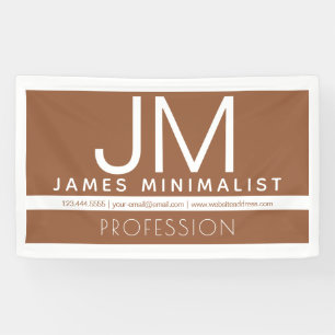 Modern professioneel minimaal ontwerp   Bruin & Wi Spandoek
