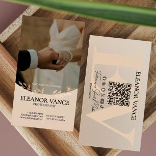 Modern Professioneel Minimalistisch Monogram Logo Visitekaartje