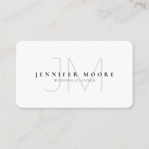Modern professioneel minimalistisch monogram visitekaartje
