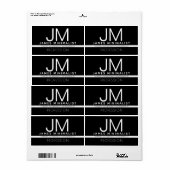 Modern professioneel minimalistisch ontwerp | Zwar Etiket (Full Sheet)