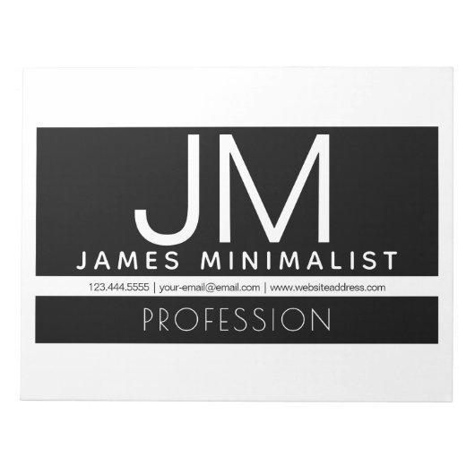 Modern professioneel minimalistisch ontwerp | Zwar Notitieblok (Voorkant)